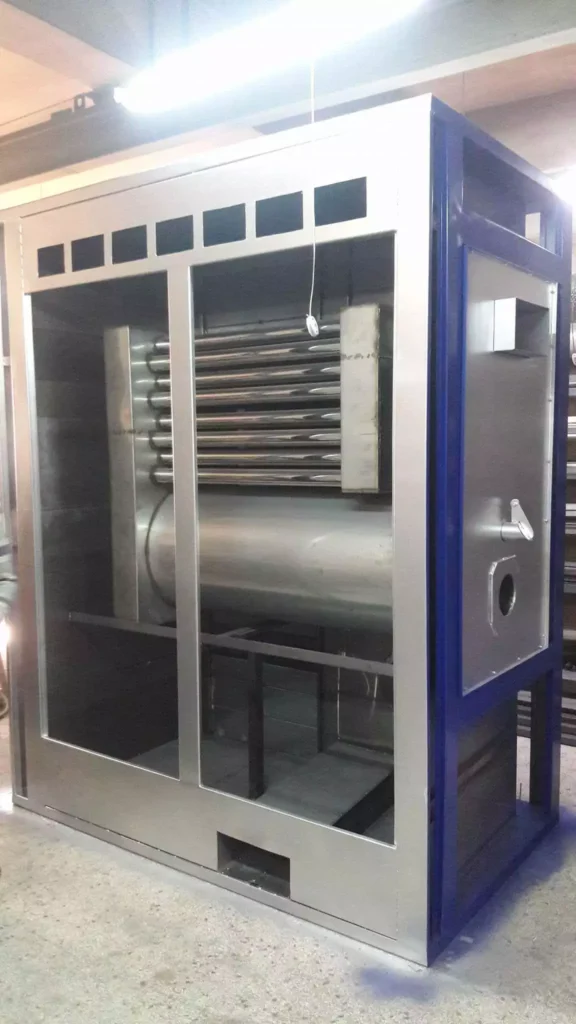 Drying oven with airstream combustion (direct exchange)